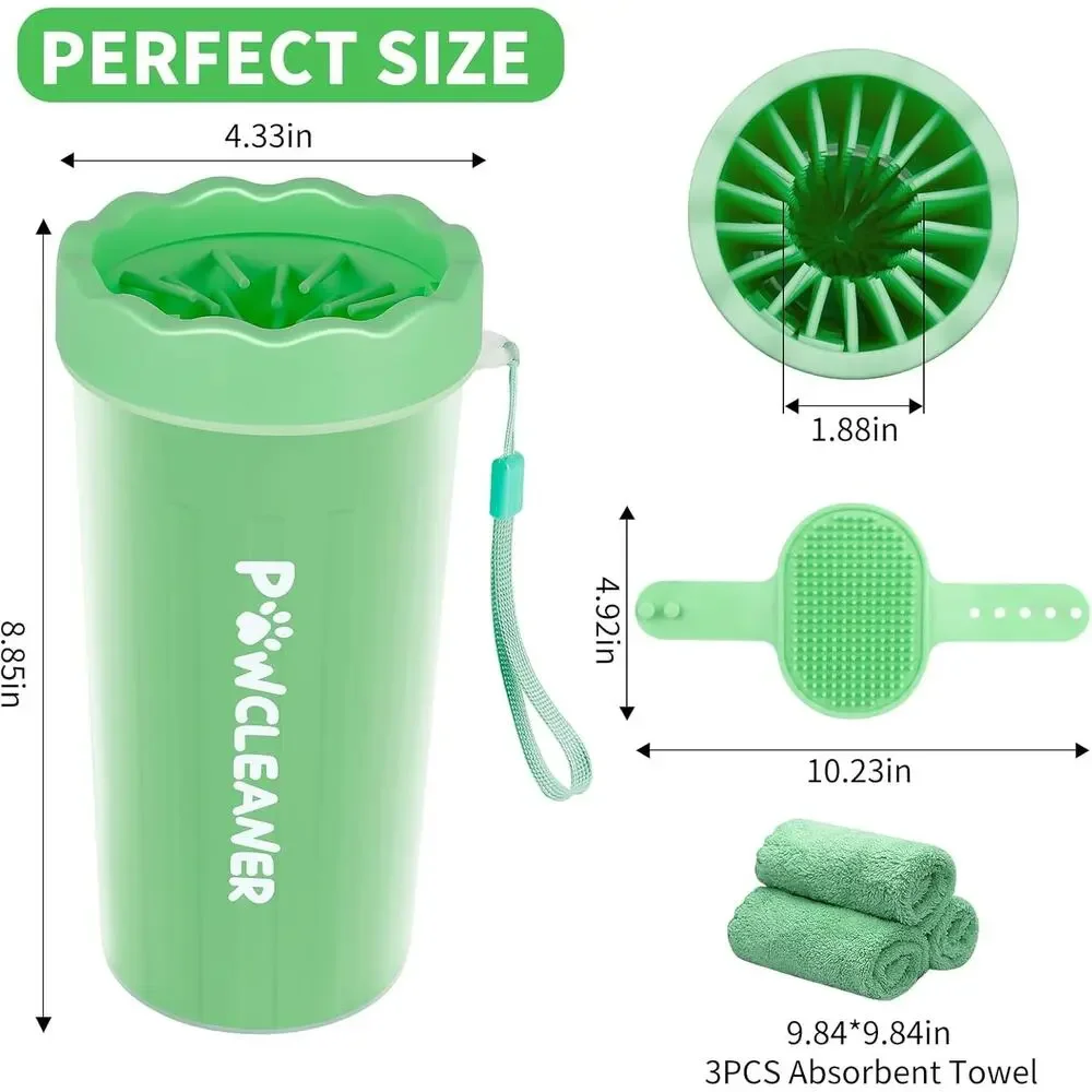 Muddy Paws 7 in 1 Portable Dog Paw Cleaner Silicone Cup Bundle Set Large